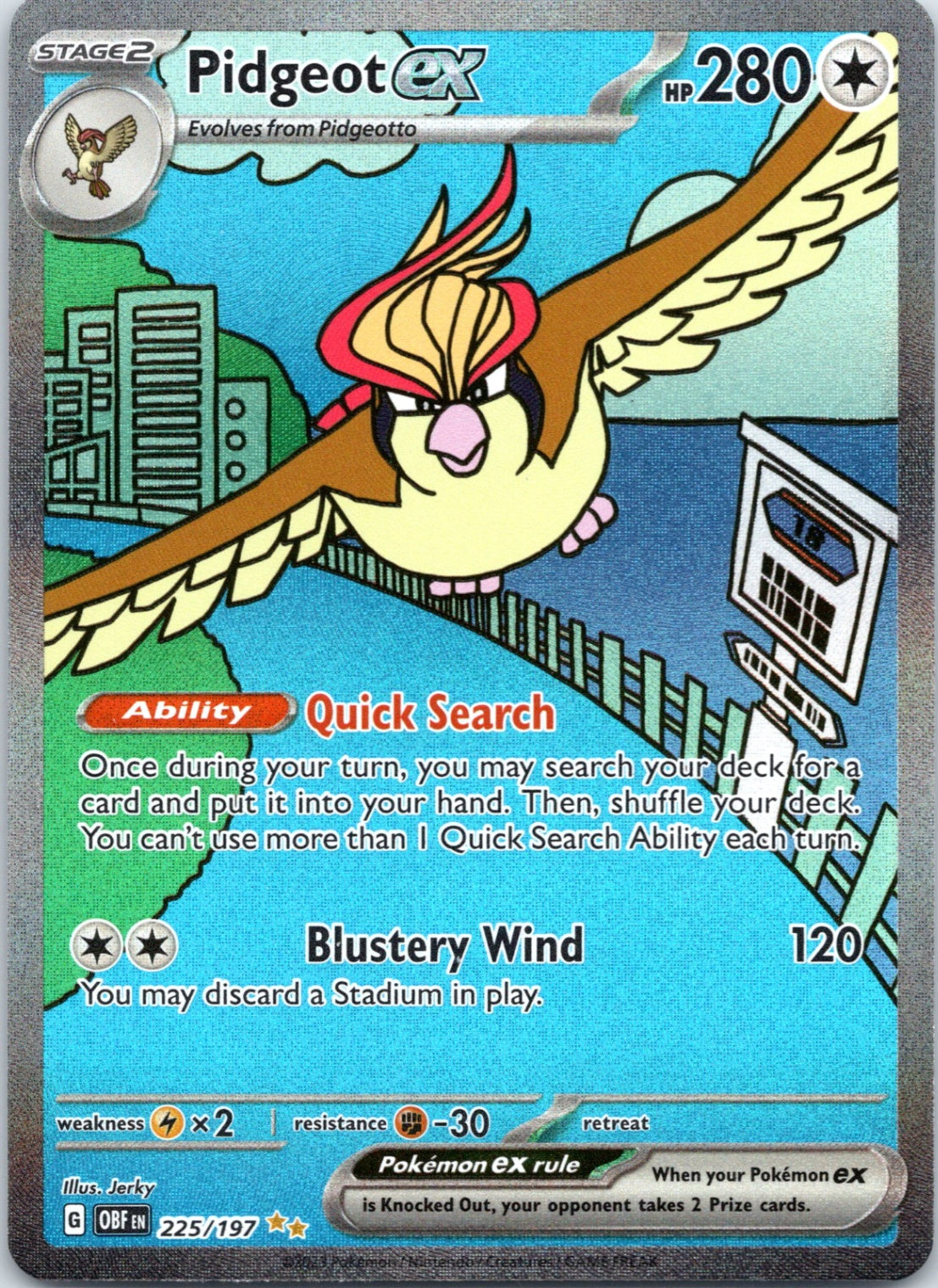 Pidgeot ex - 225/197 - Special Illustration Rare