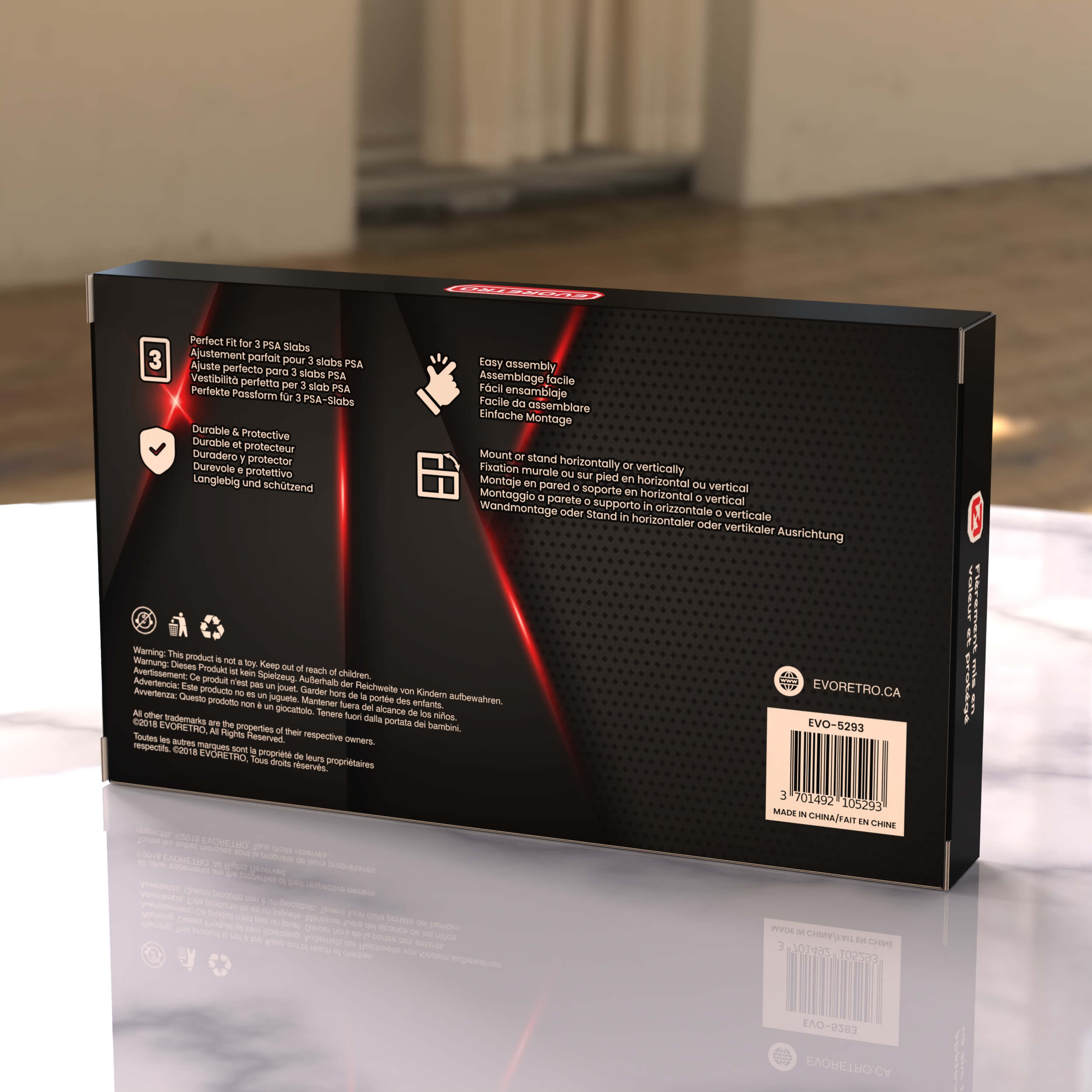 Premium PSA Graded Wooden Frame Display with UV Glass