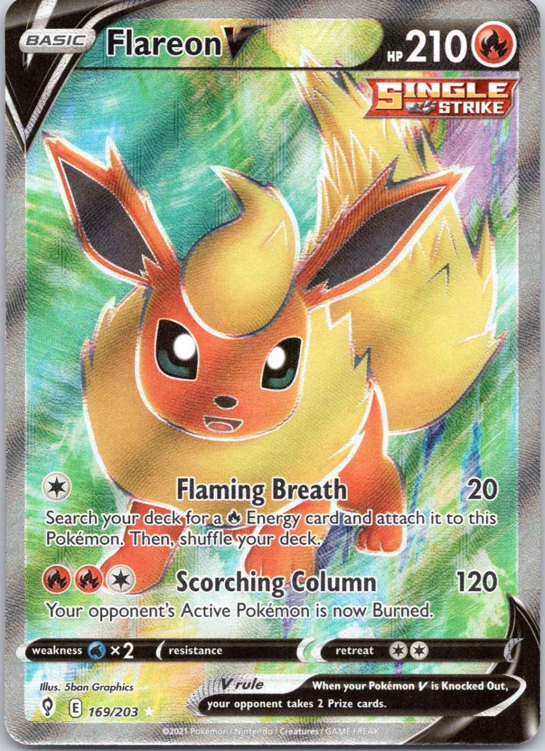 Flareon V (Full Art) - 169/203 - Ultra Rare