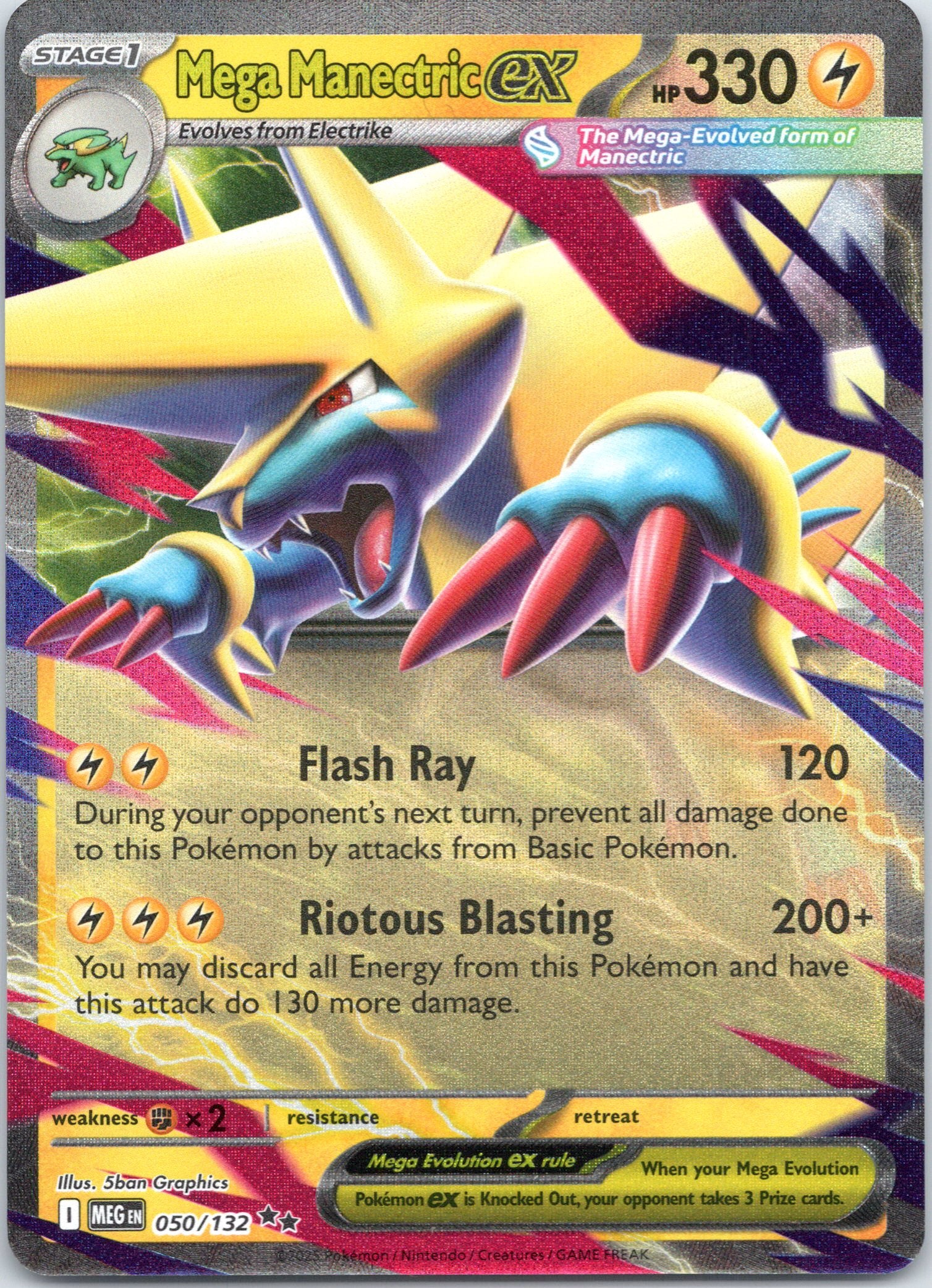 Mega Manectric ex - - 050/132 - Double Rare