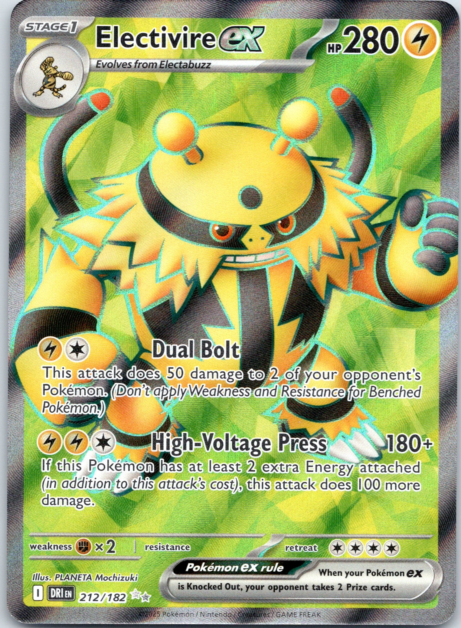 Electivire ex - 212/182 - Ultra Rare