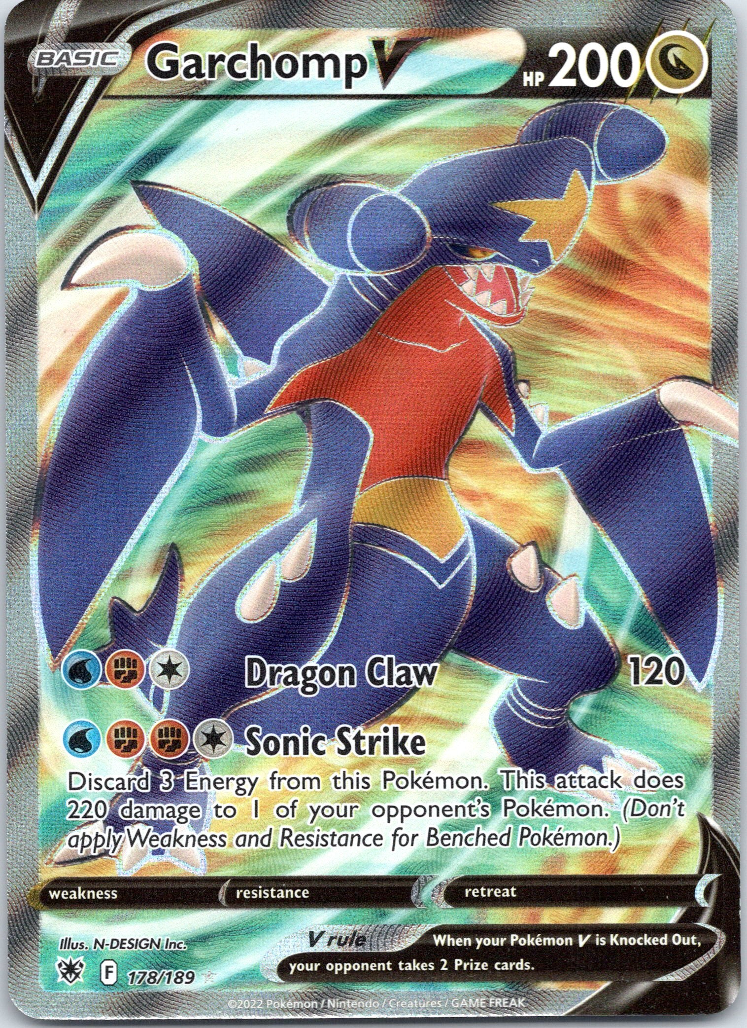 Garchomp V (Full Art) - 178/189 - Ultra Rare