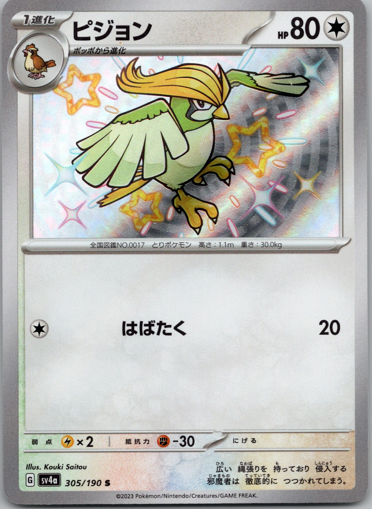Pidgeotto - 305/190 - Shiny Rare