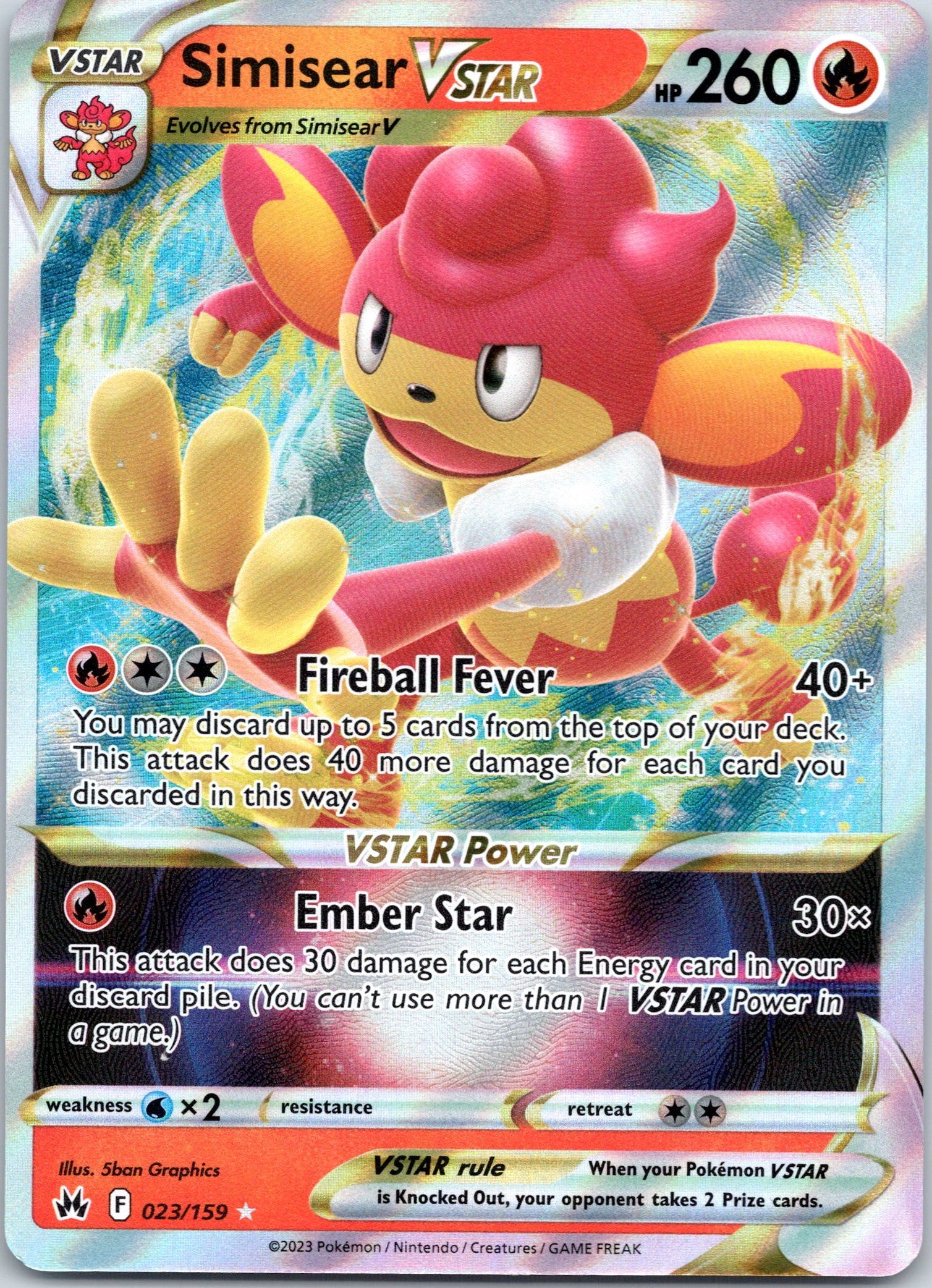 Simisear VSTAR - 023/159 - Ultra Rare