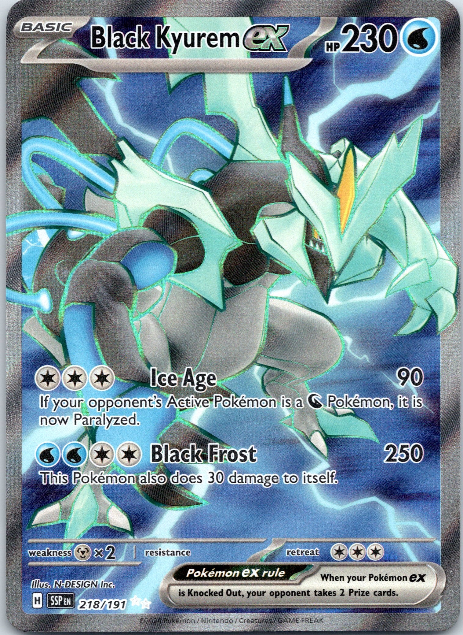 Black Kyurem ex - 218/191 - Ultra Rare