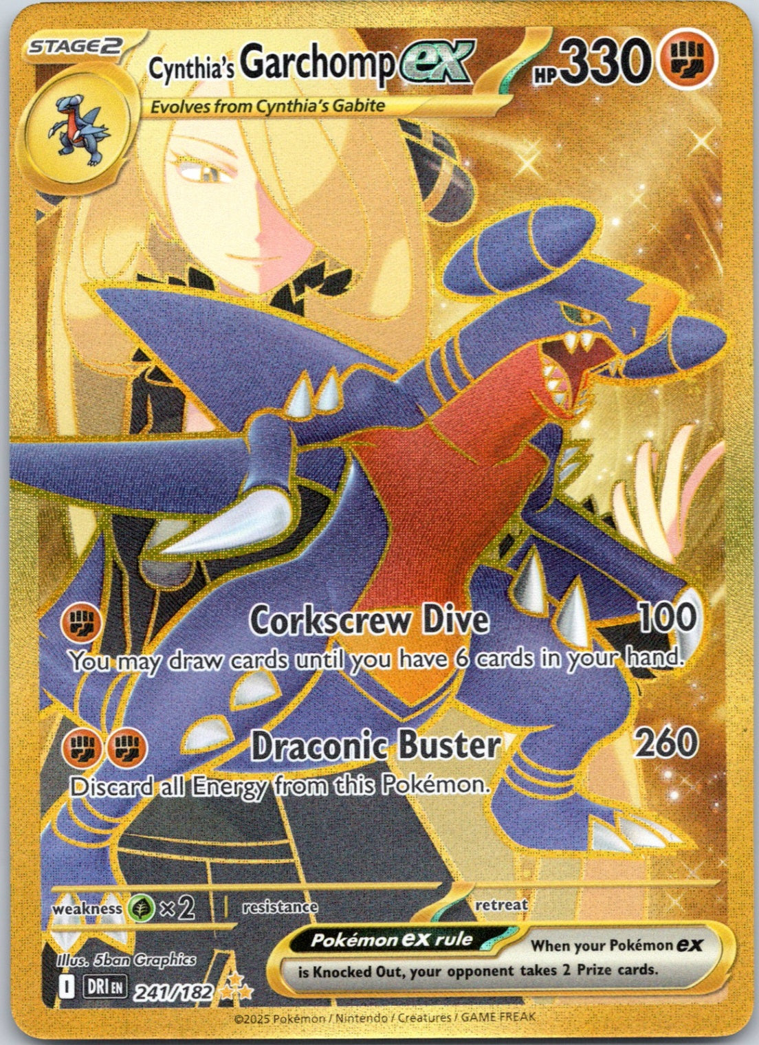 Cynthia's Garchomp ex - 241/182 - Hyper Rare