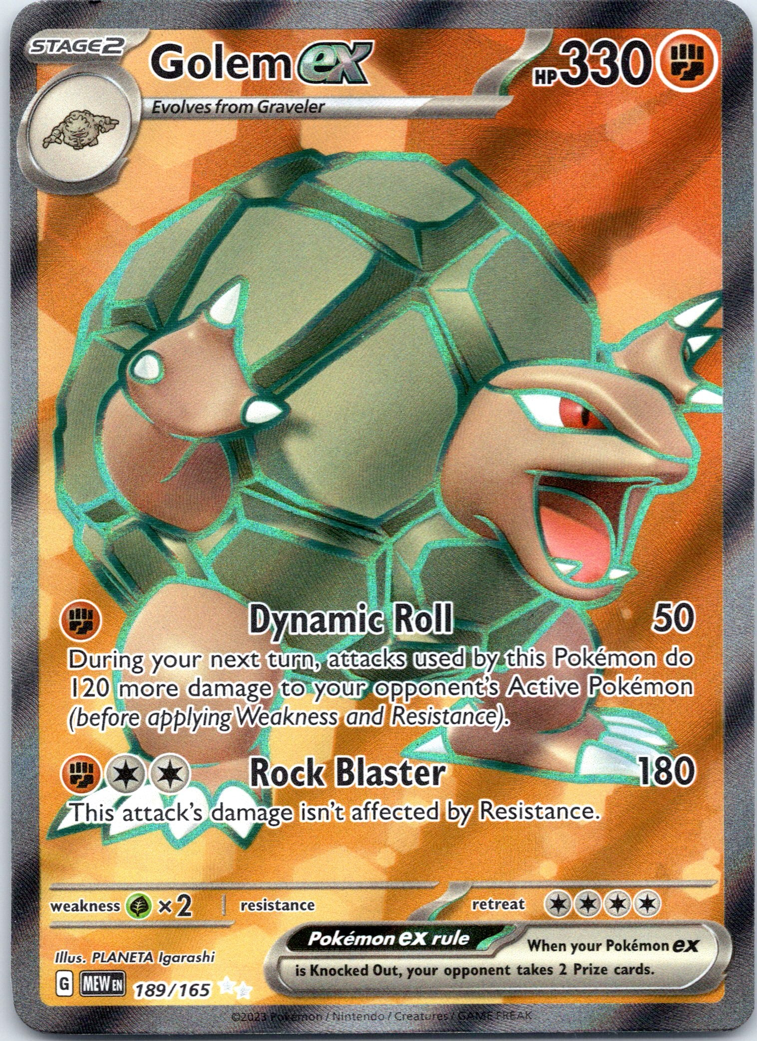 Golem ex - 189/165 - Ultra Rare