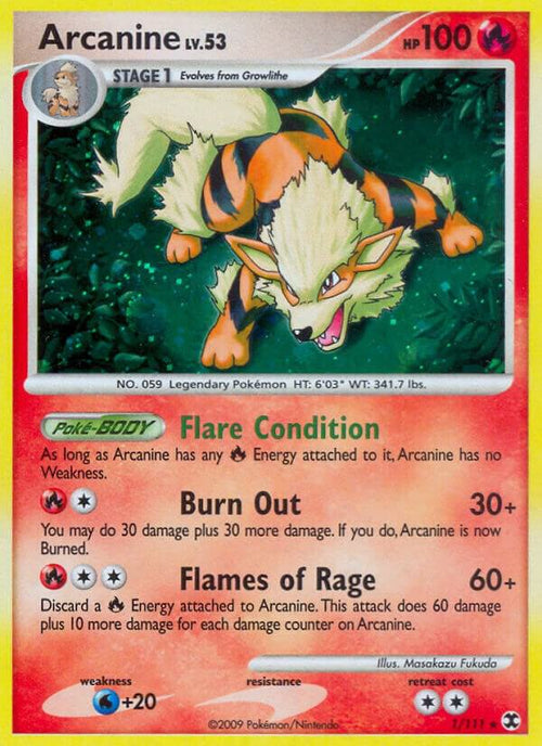 Arcanine - 1/111 - Holo Rare