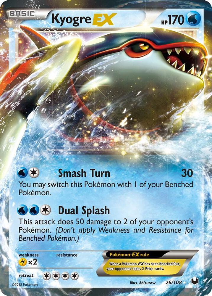 Kyogre EX - 26/108 - Ultra Rare 