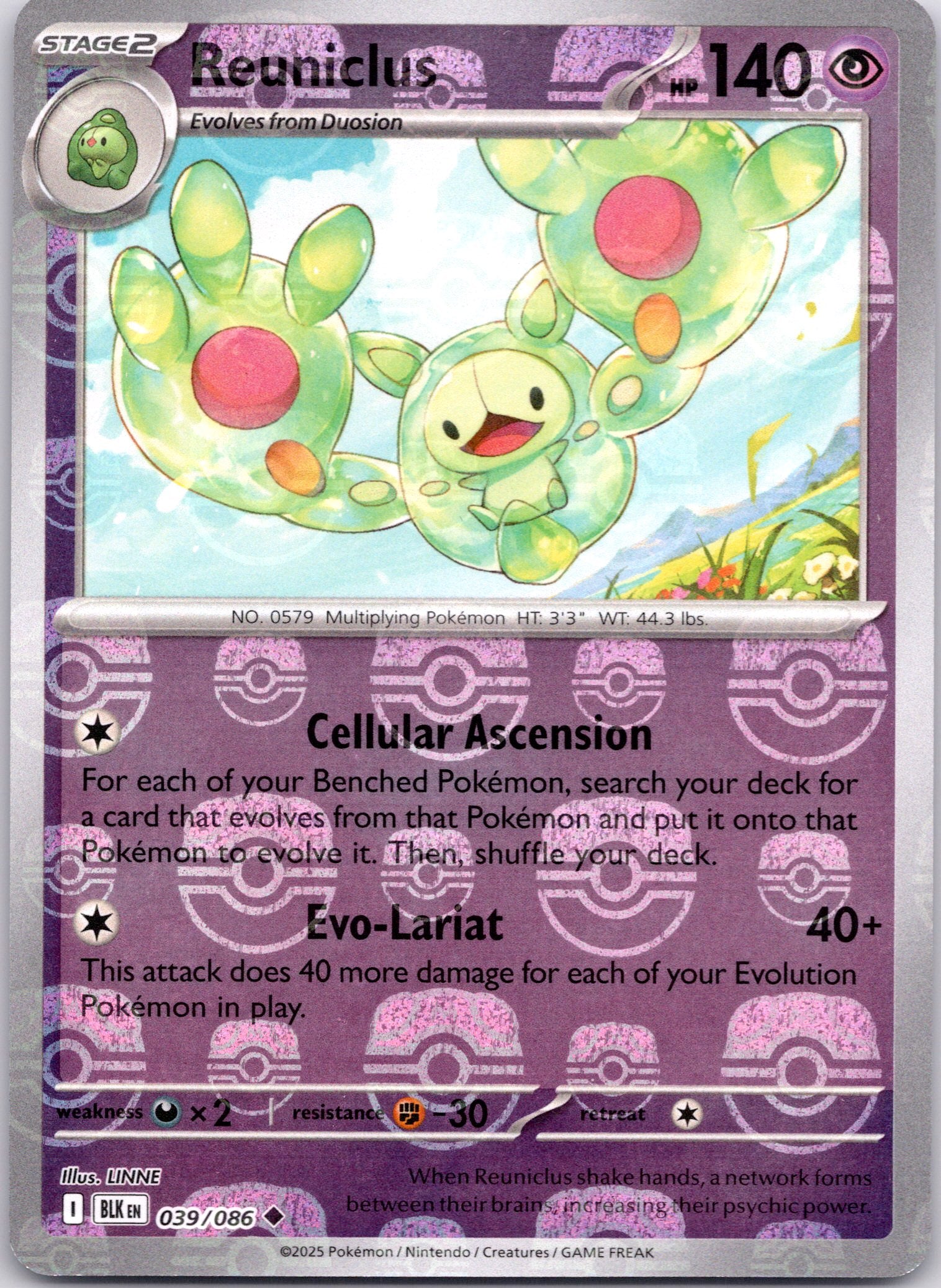 Reuniclus (Master Ball Pattern) - 039/086 - Uncommon