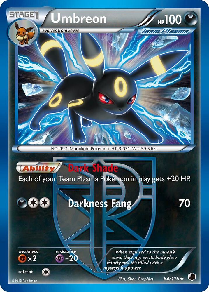 Umbreon (Team Plasma) - 64/116 - Holo Rare 