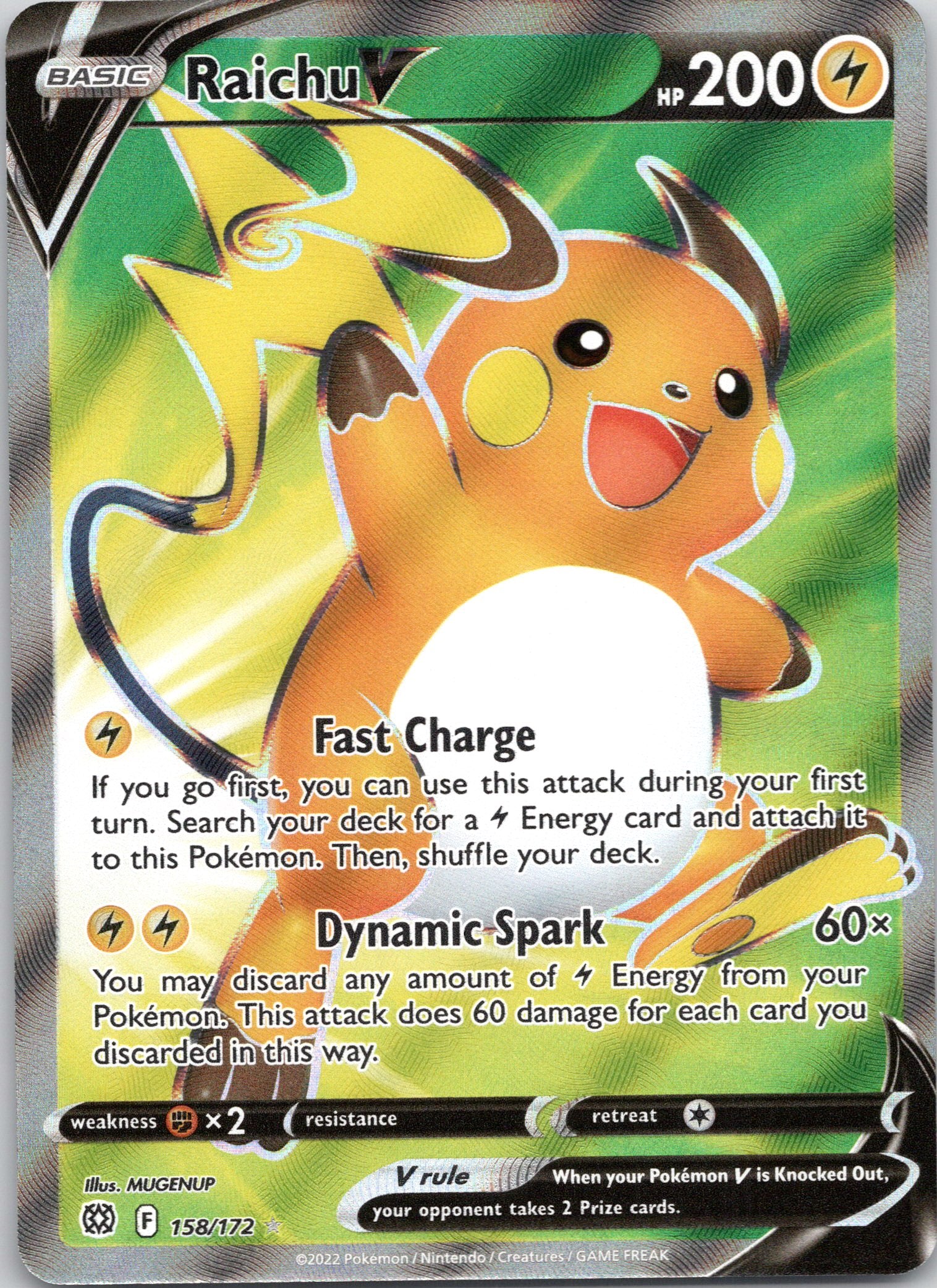 Raichu V (Full Art) - 158/172 - Ultra Rare