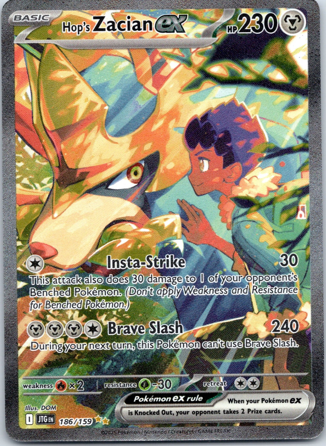 Hop's Zacian ex - 186/159 - Special Illustration Rare