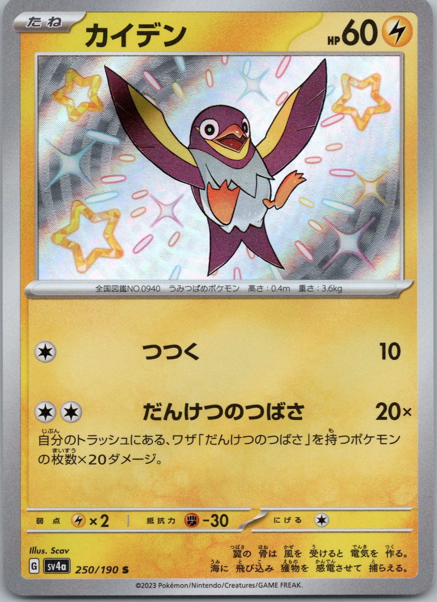 Wattrel - 250/190 - Shiny Rare