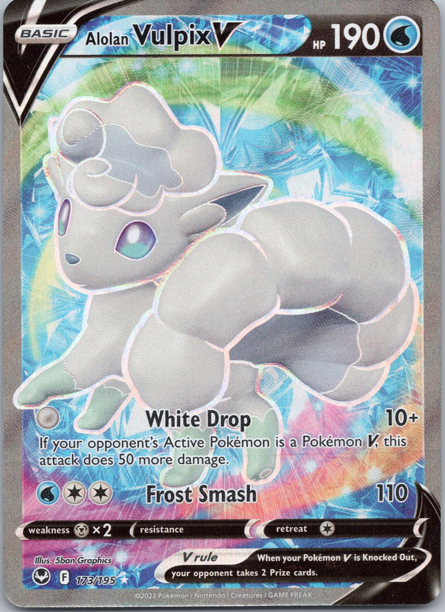 Alolan Vulpix V (Full Art) - 173/195 - Ultra Rare