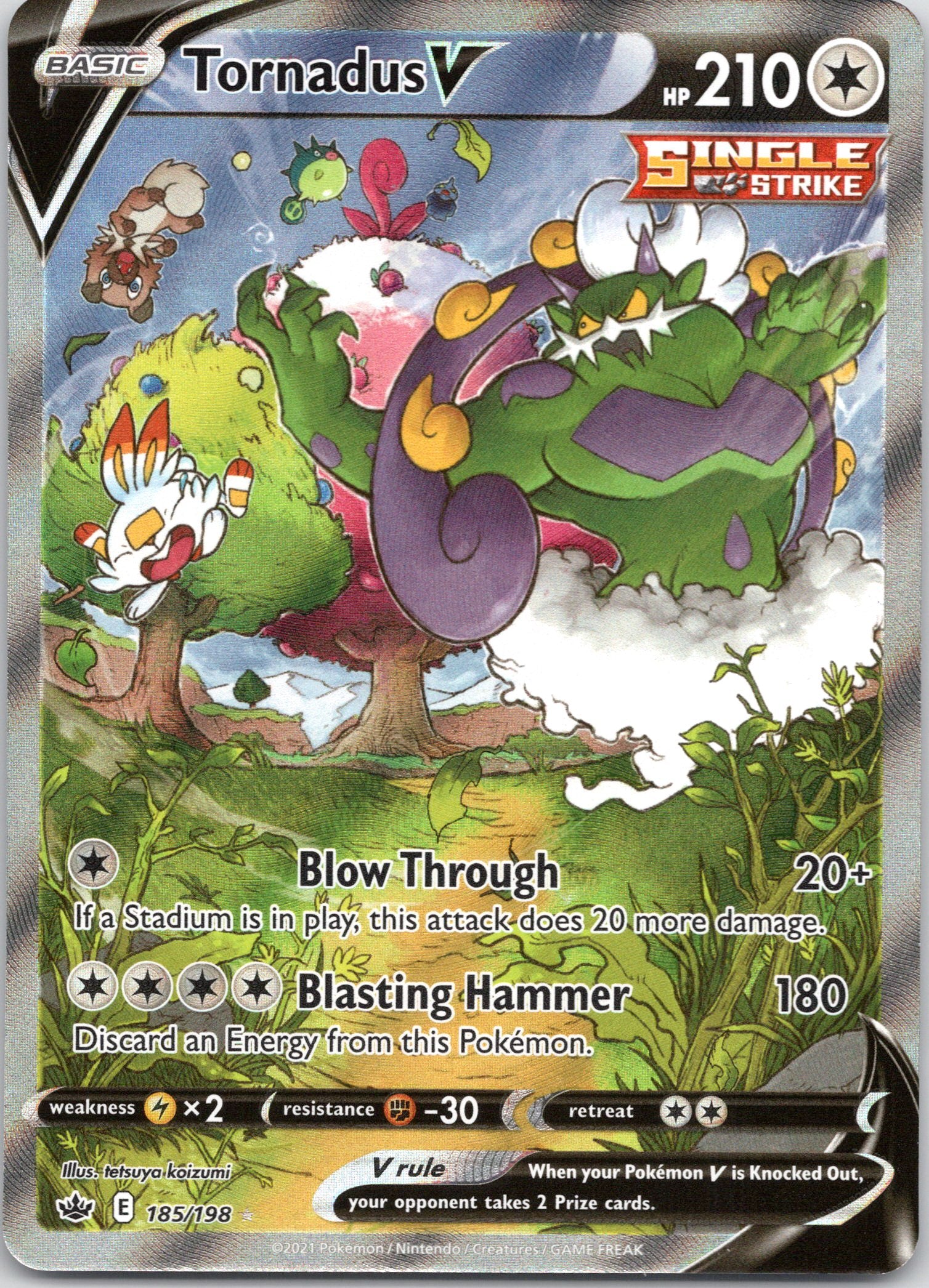 Tornadus V (Alternate Full Art) - 185/198 - Ultra Rare