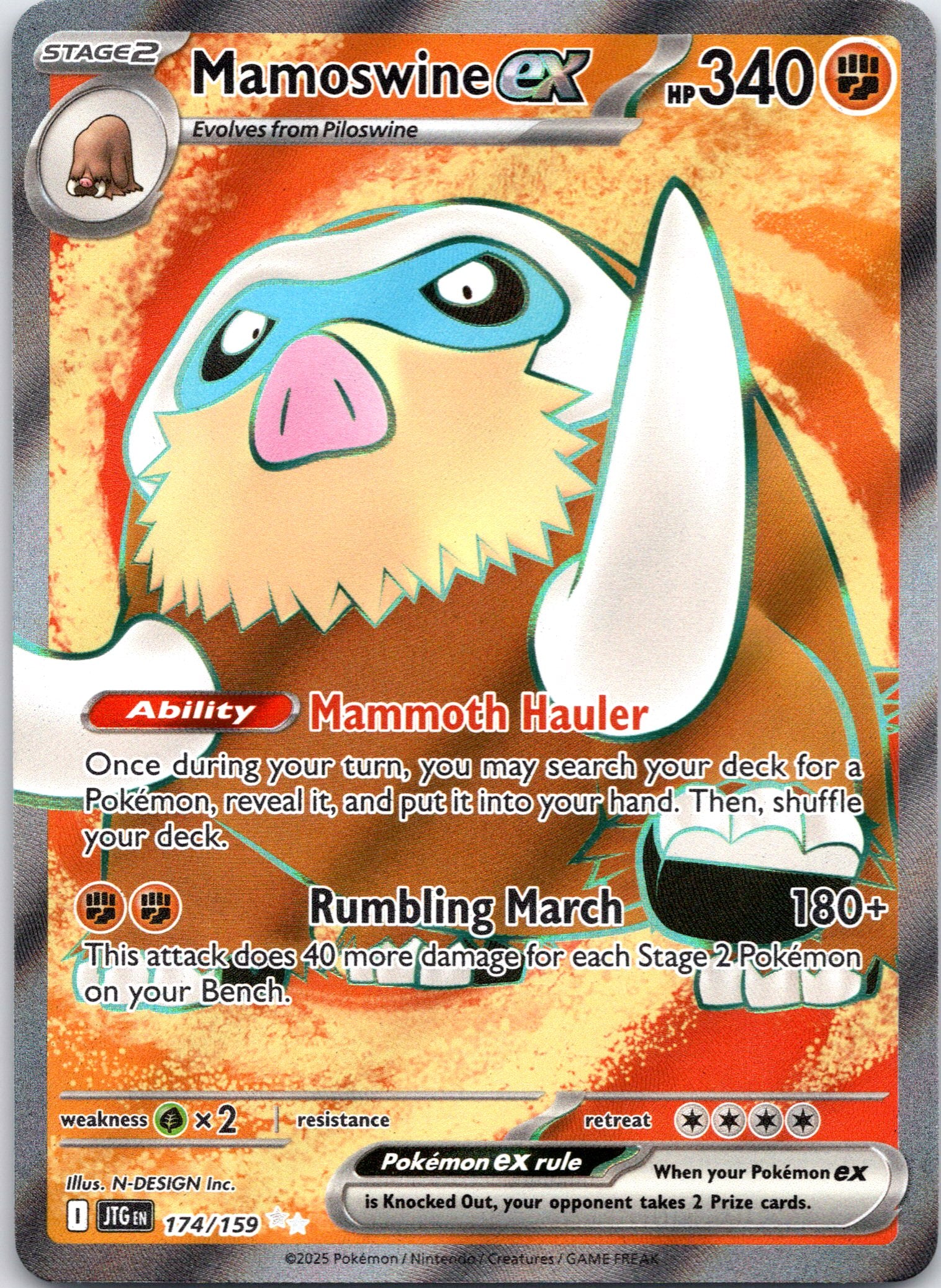 Mamoswine ex - 174/159 - Ultra Rare