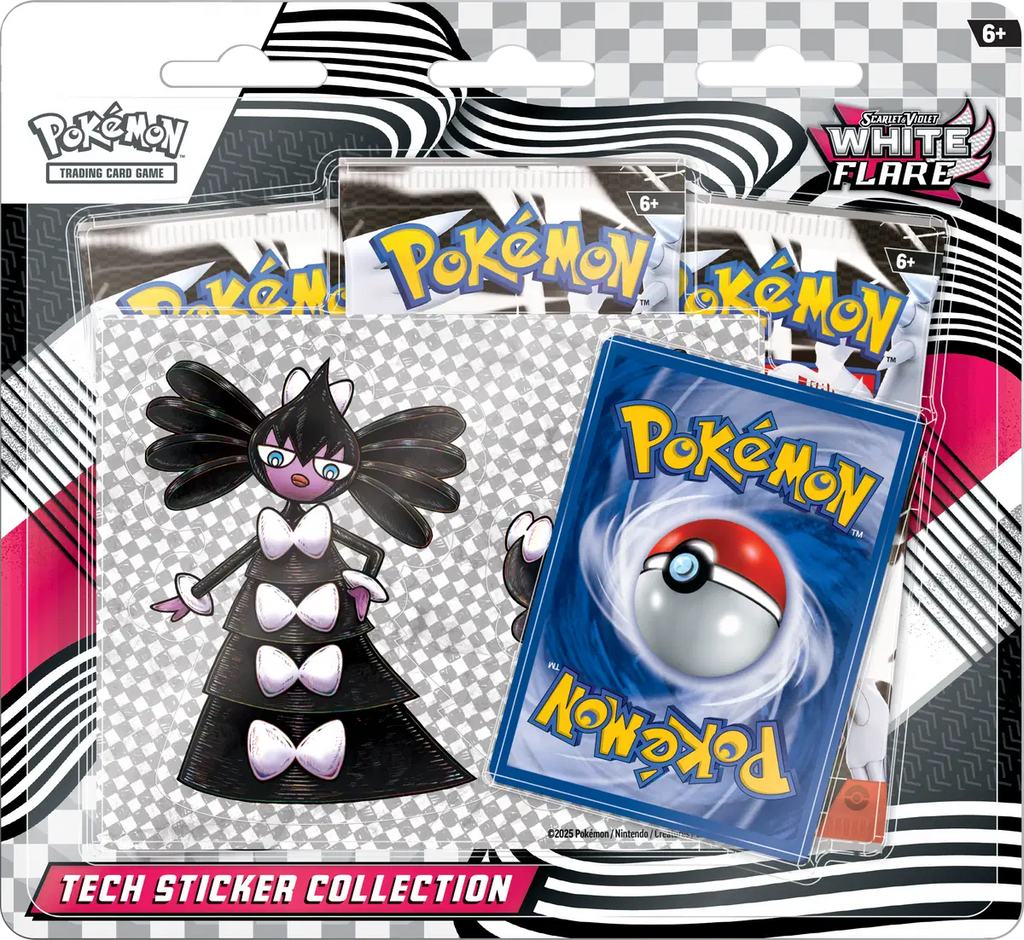 White Flare Tech Sticker Collection | Pokemon TCG | Kuma Card Club Montreal