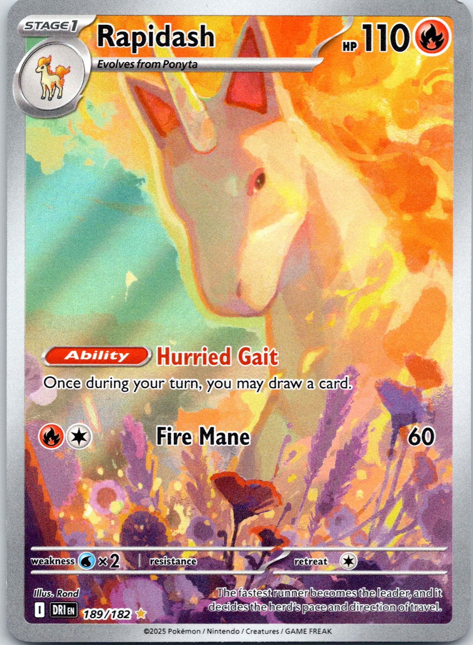 Rapidash - 189/182 - Illustration Rare