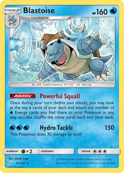 Blastoise - 25 - Rare | Pokemon TCG | Kuma Card Club Montreal
