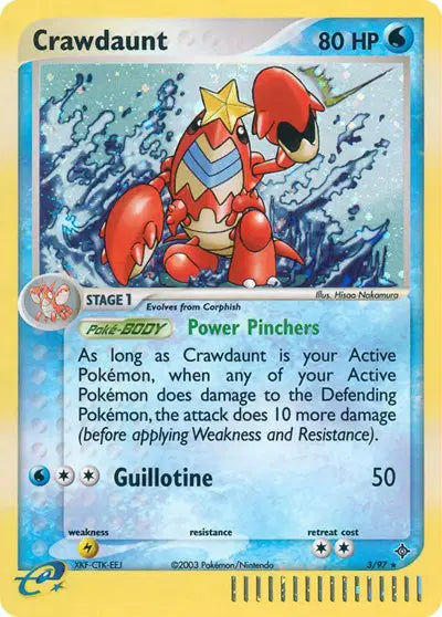Crawdaunt - 3 - Holo Rare | Pokemon TCG | Kuma Card Club Montreal