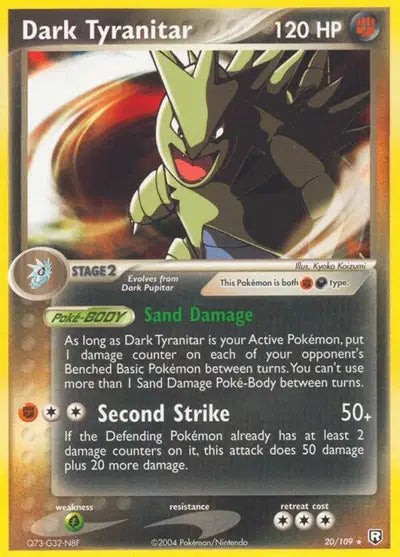 Dark Tyranitar - 20 - Rare | Pokemon TCG | Kuma Card Club Montreal