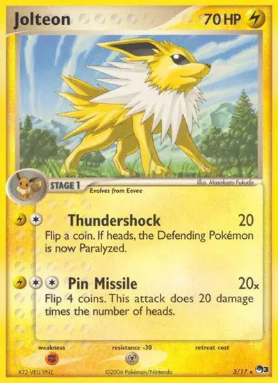 Jolteon - 3 - Rare | Pokemon TCG | Kuma Card Club Montreal