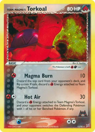 Team Magma's Torkoal - 12 - Holo Rare | Pokemon TCG | Kuma Card Club Montreal